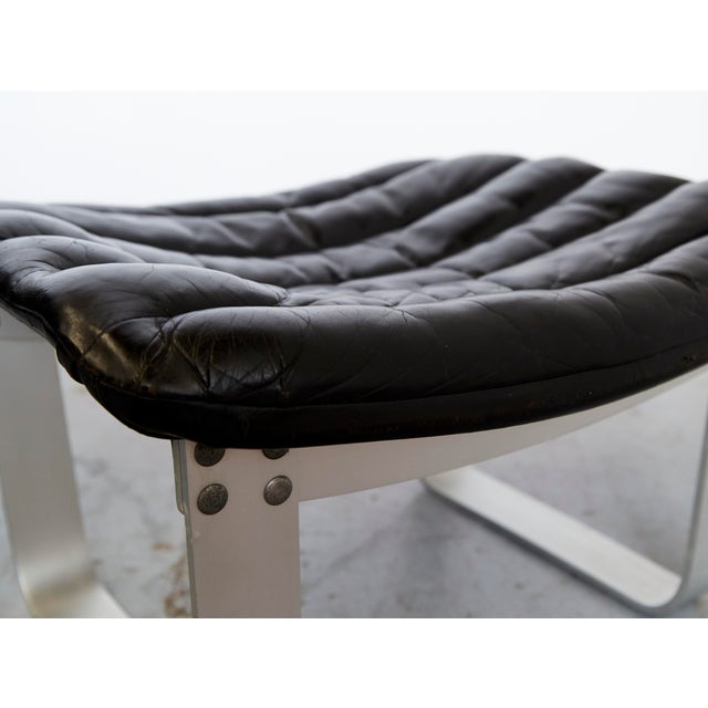 Black Set of Mid-Century Pulkka Lounge Chair and Ottoman by Ilmari Lappalainen for Asko, 1968 For Sale - Image 8 of 18