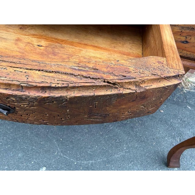 Vintage French Provincial Rustic Farmhouse Style Three Drawer Console Table/ Table Desk For Sale - Image 11 of 13