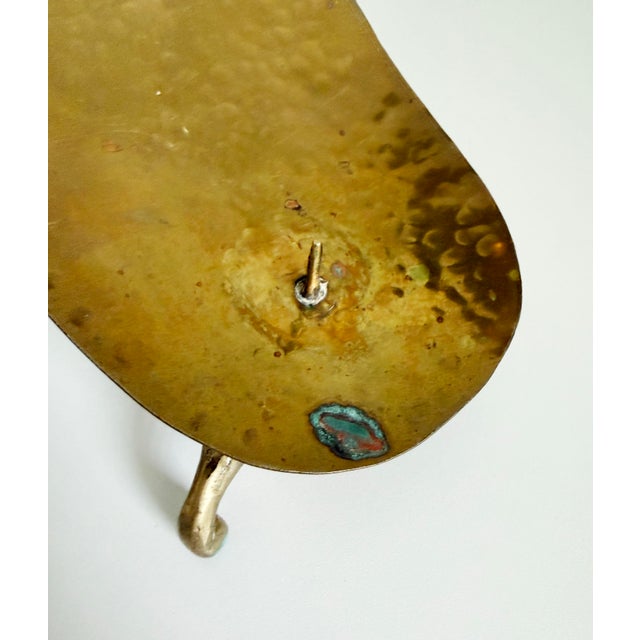 1950s Carl Auböck Style Brass Scoop Candle Holders - A Pair For Sale - Image 11 of 14