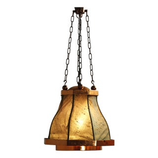 Vintage Swedish Copper Pendant Lamp, 1950s For Sale