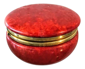 Vintage Red Italian Alabaster Hinged Box