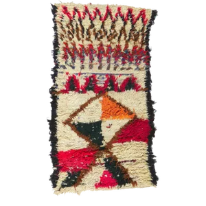 Vintage Moroccan Boucherouite Rug - 03'00 X 05'09