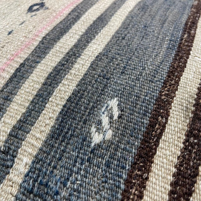 1970s Vintage Turkish Kilim Bench Cushion Cover For Sale - Image 5 of 11