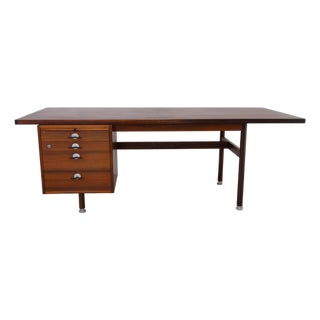 Mid-Century Rosewood Executive Desk with Y Pulls from Jens Risom, 1960s For Sale