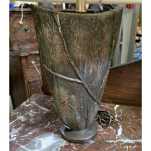 Large Art Nouveau Dragonfly Lamp For Sale - Image 4 of 8