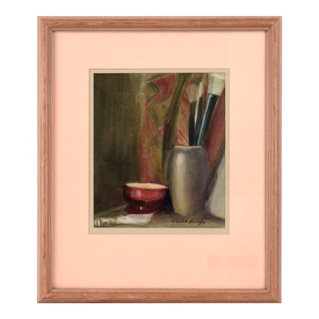Sumi-E Brushes and Bowl - Still Life by Elizabeth Harrington For Sale