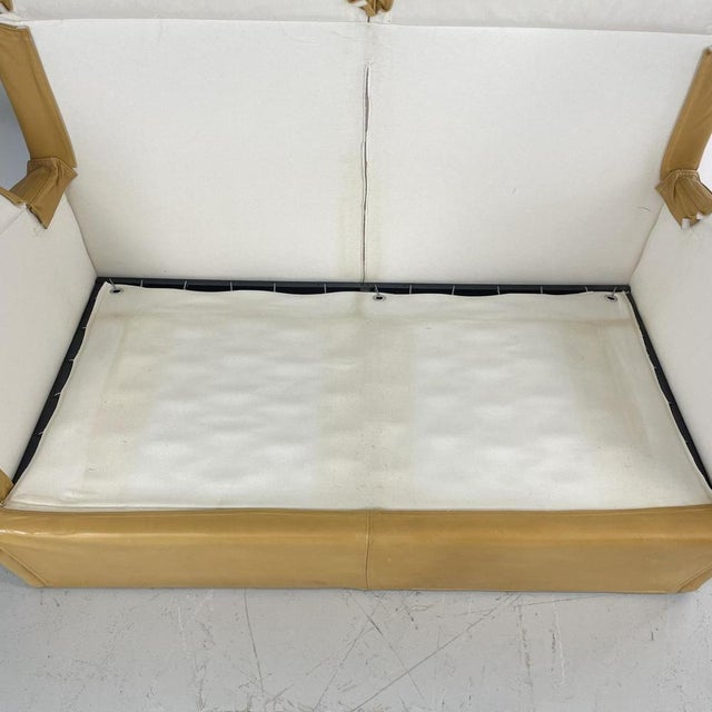 Italian Leather 2 Seater Sofa, 1980s For Sale - Image 10 of 13