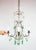 French Chandelier in Brass with Green Crystals, 1920s For Sale - Image 9 of 10