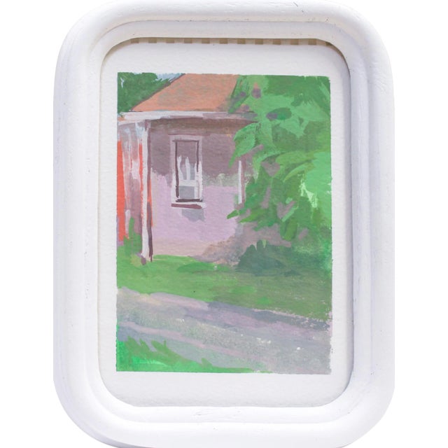 Michelle Farro Nashville Series Landscape Gouache on Paper Painting For Sale