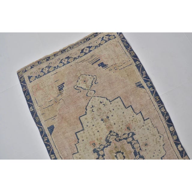 Tan 1960s Oushak Small Area Carpet For Sale - Image 8 of 10