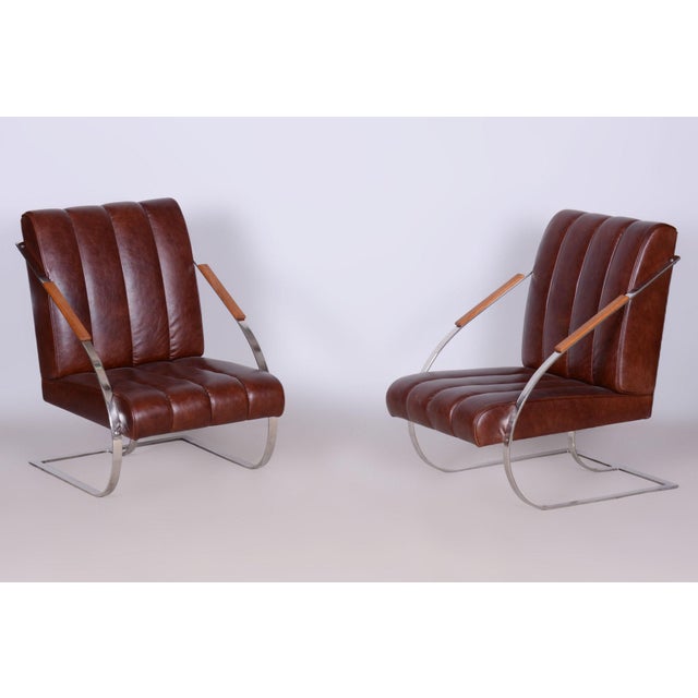 Bauhaus Chairs in Leather and Steel, 1920s, Set of 2 For Sale - Image 16 of 16