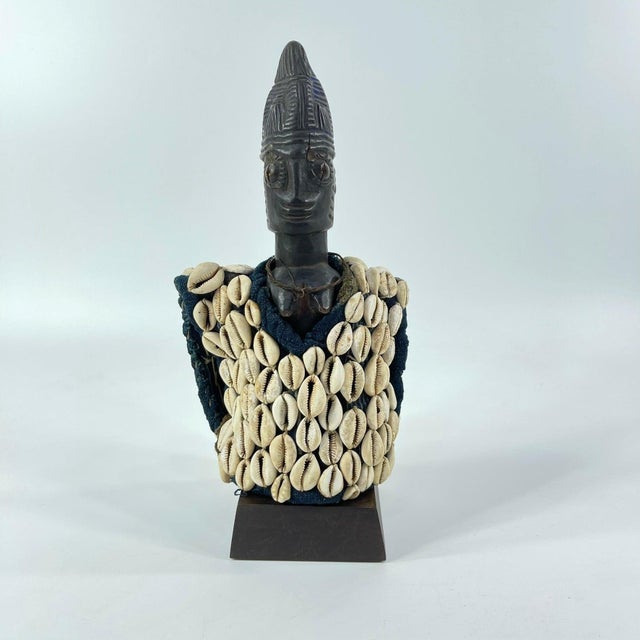 Early 20th Century Early 20th Century Yoruba Ibeji Figure with Cowrie Shell Vest Nigeria For Sale - Image 5 of 5