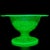 Fenton Uranium Green Opal Glass Christmas Compote – Limited Edition Ap/F, Uv Reactive, Circa 2000 For Sale - Image 10 of 10