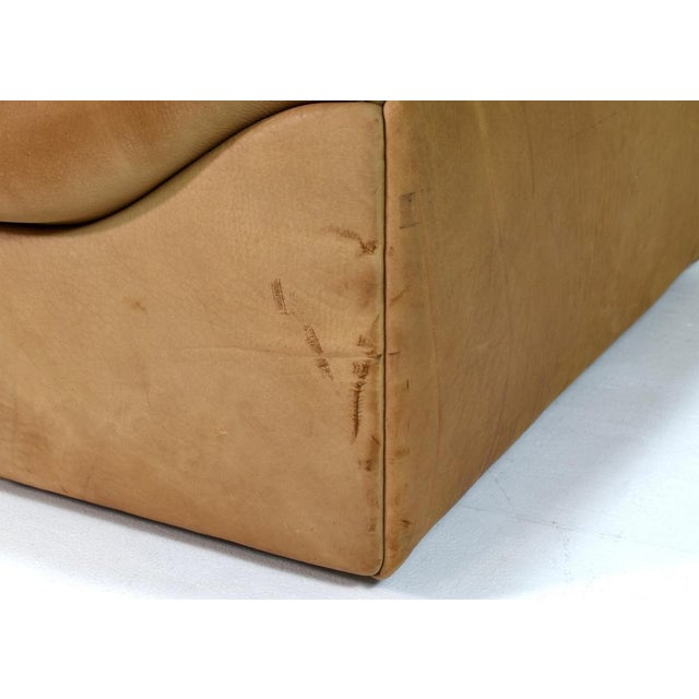 Set of DS46 Cognac Buffalo Leather Sectional Sofa from De Sede, 1976 For Sale - Image 11 of 15