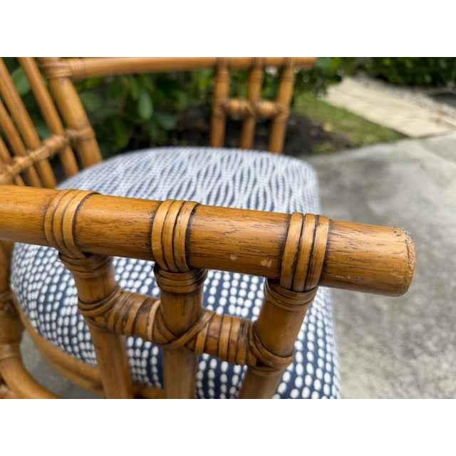 Vintage Pagoda Back Rattan Armchairs – A Pair For Sale - Image 16 of 16