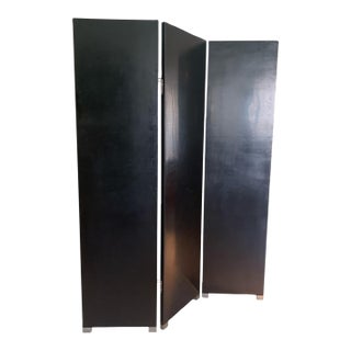 Vintage McGuire Black Lacquered Screen / Room Divider For Sale