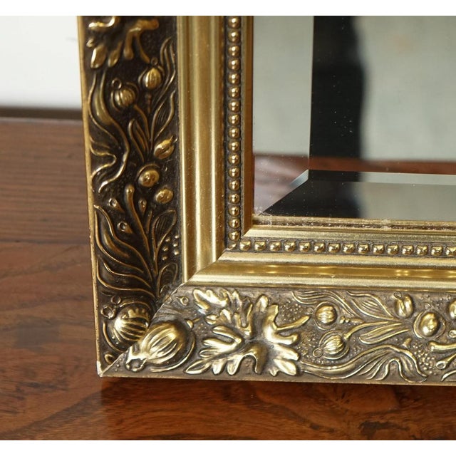 Vintage Gold Ornate Wall Mirror with Carved Details For Sale - Image 6 of 12