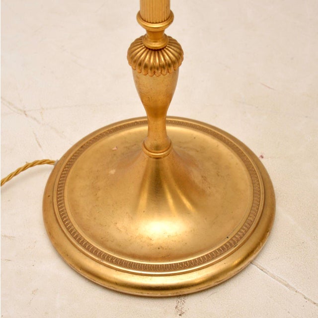 Metal Vintage French Brass Floor Lamp, 1970s For Sale - Image 7 of 8