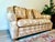 Upgrade your space with this rare, one-of-a-kind matching pair of vintage custom-made loveseats from Ethan Allen, a brand...