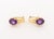 14k Yellow Gold Amethyst and Diamond Hoop Earrings For Sale In New York - Image 6 of 7