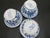Early 20th Century Chinese Blue & White Porcelain Lotus Flower Mini Bowl Vase Pot Set of 3 For Sale - Image 5 of 7