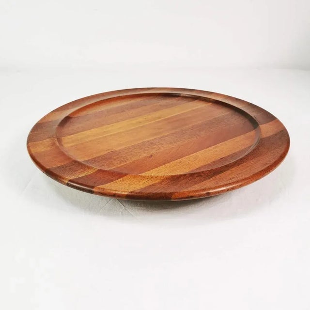 Wood Large Teak Platter, Norway, 1970s For Sale - Image 7 of 7