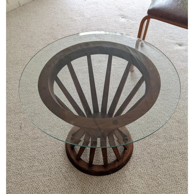 Mid 20th Century Mid Century Modern Edward Wormley for Dunbar Sheaf of Wheat Walnut Side Table For Sale - Image 5 of 6
