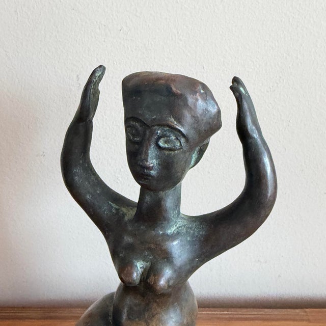 Early 20th Century Benjamin Kopman (Russian, American 1887-1965) Wpa Artist Signed Bronze Sculpture For Sale - Image 5 of 8
