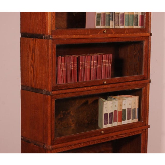 Oak Bookcase with Drawer by Globe Wernicke For Sale - Image 5 of 10