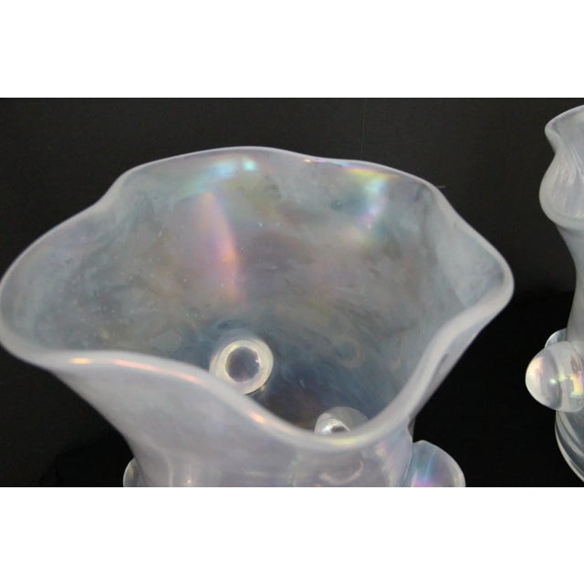 Large Vases in Iridescent Murano Glass from Gino Cenedese, 2000s, Set of 2 For Sale - Image 9 of 18