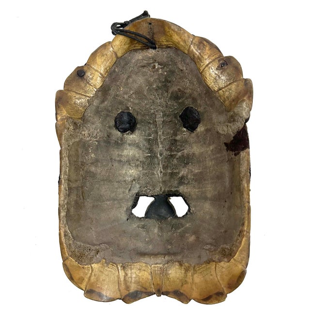 Early 20th Century Tibetan Buddhist Kapala Turtle Shell Ritual Mask For Sale - Image 11 of 13