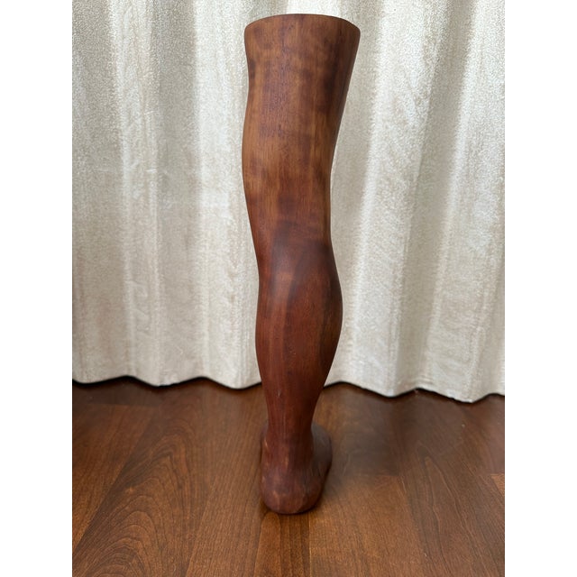 Vintage 14” Handcarved Wood Leg Sculpture For Sale In Los Angeles - Image 6 of 18