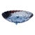 Vintage Indiana Glass Blue Harvest Footed Fruit Bowl, Large Oval For Sale