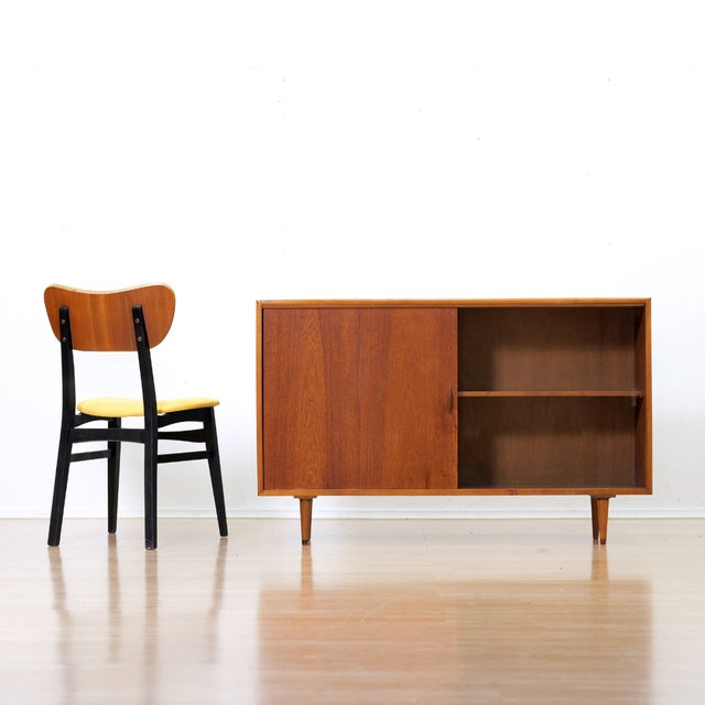 Slim Mid Century China Entryway Display Cabinet For Sale - Image 4 of 10