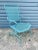 Painted Antique Teal Vintage Wrought Iron Rocker Chair Lean back in this gorgeous rocker chair perfect in your garden, on...