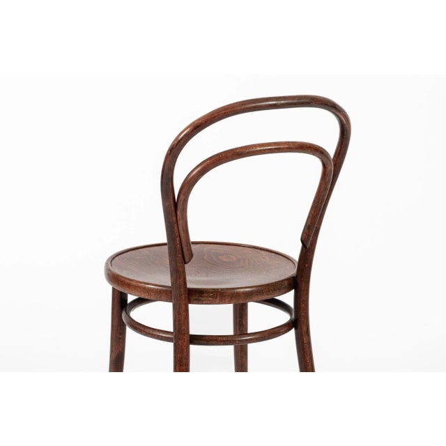 Vintage Bent Wood Cafe Bistro Chairs by Drevounia, Set of 8 For Sale - Image 11 of 12