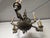 Gold Antique Neoclassical Chandelier in Cast Brass, 1900s For Sale - Image 8 of 18