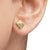 Early 21st Century 14K Yellow Gold 1/4 Cttw Diamond Pyramid Stud Earring (G-H Color, SI1-SI2 Clarity) For Sale - Image 5 of 6
