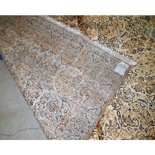 Textile 1920s, Handmade Antique Persian Kerman Rug 3.4' X 5.4' For Sale - Image 7 of 8