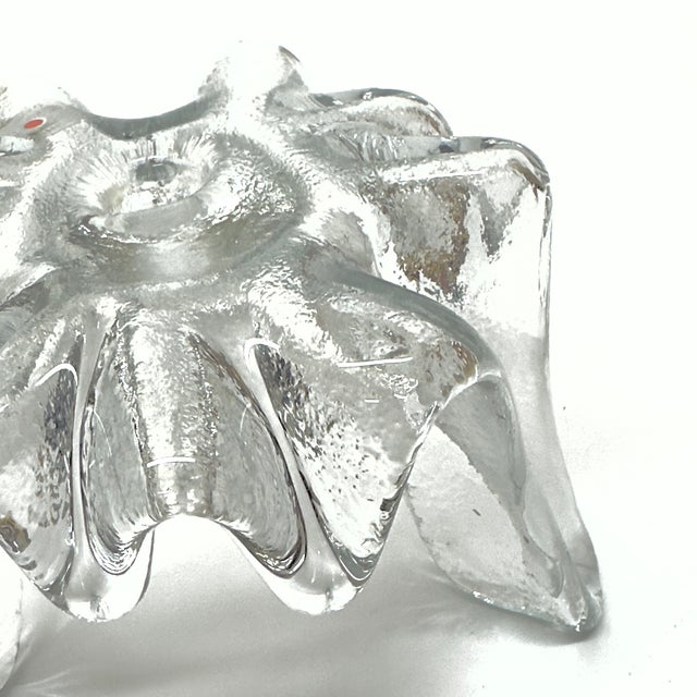 Transparent Mid-Century Modern Ice Floe Candleholder by Don Shepherd for Blenko For Sale - Image 8 of 9