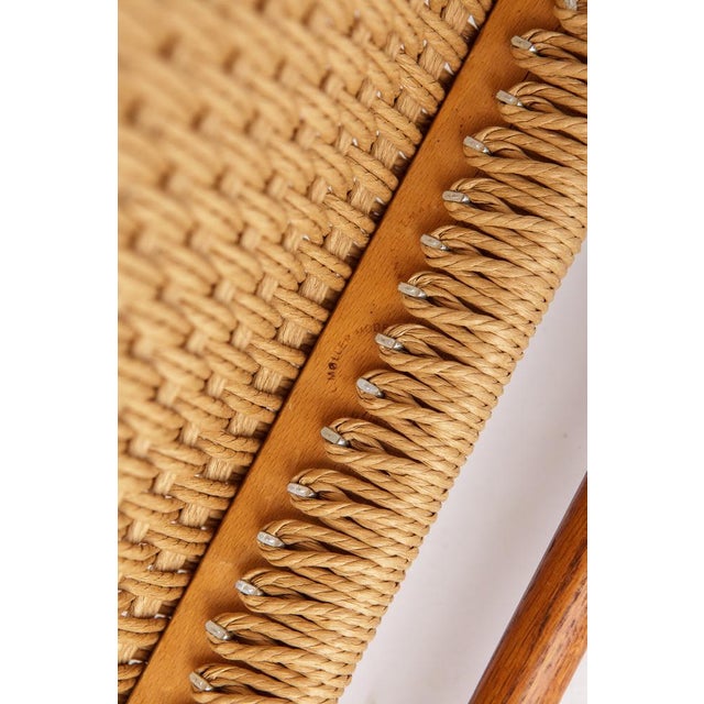 Danish Model 56 Armchair in Oak and Handwoven Seat by Niels Otto Møller for J.L. Møllers, 1950s For Sale - Image 10 of 13