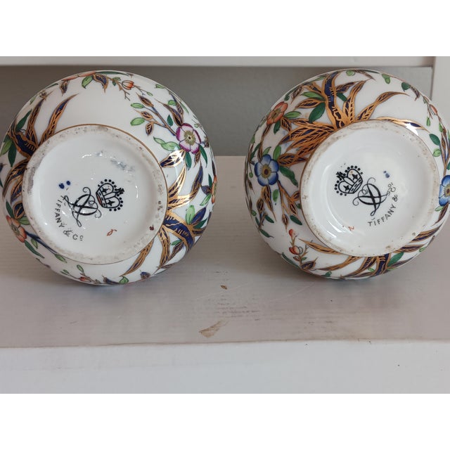 White Tiffany & Co. Royal Crown Derby Vases Imari Style Early 20th C. -a Pair For Sale - Image 8 of 12
