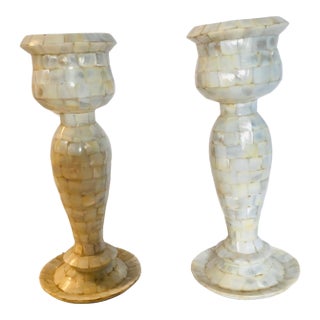 Anglo Raj Style Candle Sticks - a Pair For Sale