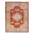 Modern Oushak Handmade Designed Wool Rug With a Terracotta Orange Color For Sale