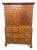 Antique English Linen Press For Sale