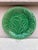 French Country French Green Majolica Leaves Plate Salins, Circa 1890 For Sale - Image 3 of 4