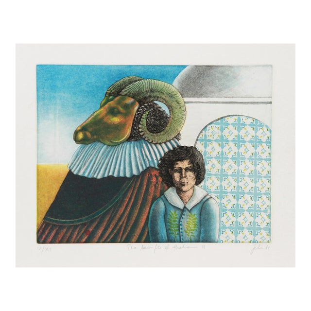 1980s "The Sacrifice of Abraham III" Etching by Nicolette Jelen For Sale