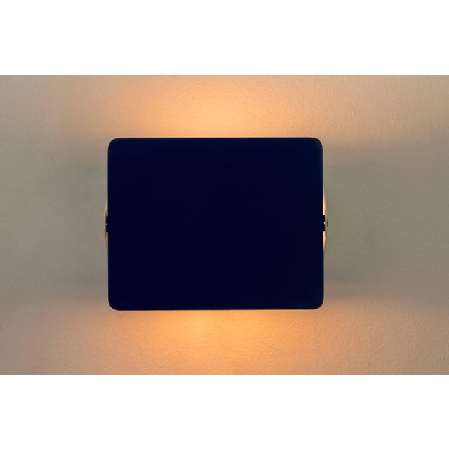 Metal Charlotte Perriand Blue 'Applique á Volet Pivotant' Wall Light For Sale - Image 7 of 9