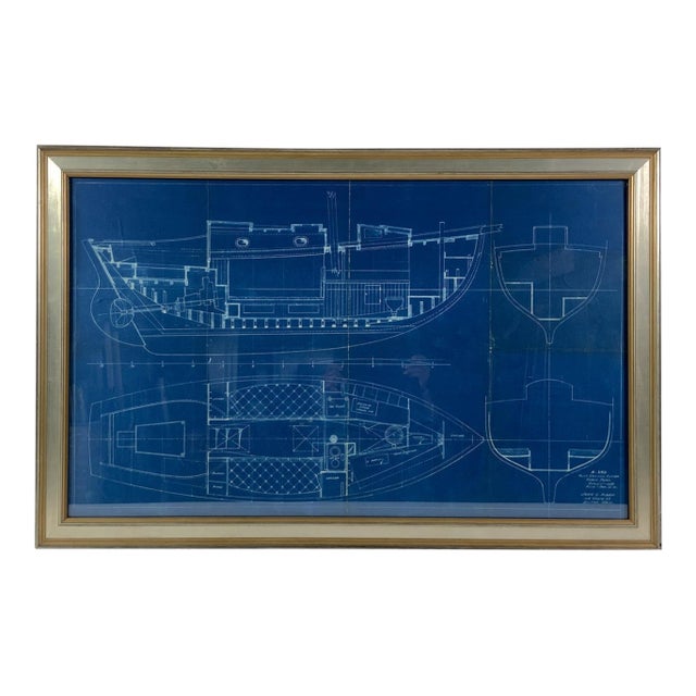 Yacht Blueprint by John G Alden, 1931 For Sale