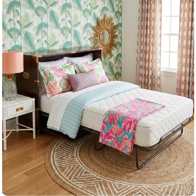 Drexel Heritage Vintage Campaign Hide Away Twin Size Murphy Bed Cabinet For Sale - Image 4 of 18